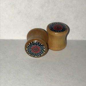 Size 00 or 10mm wood mandala plug gauges